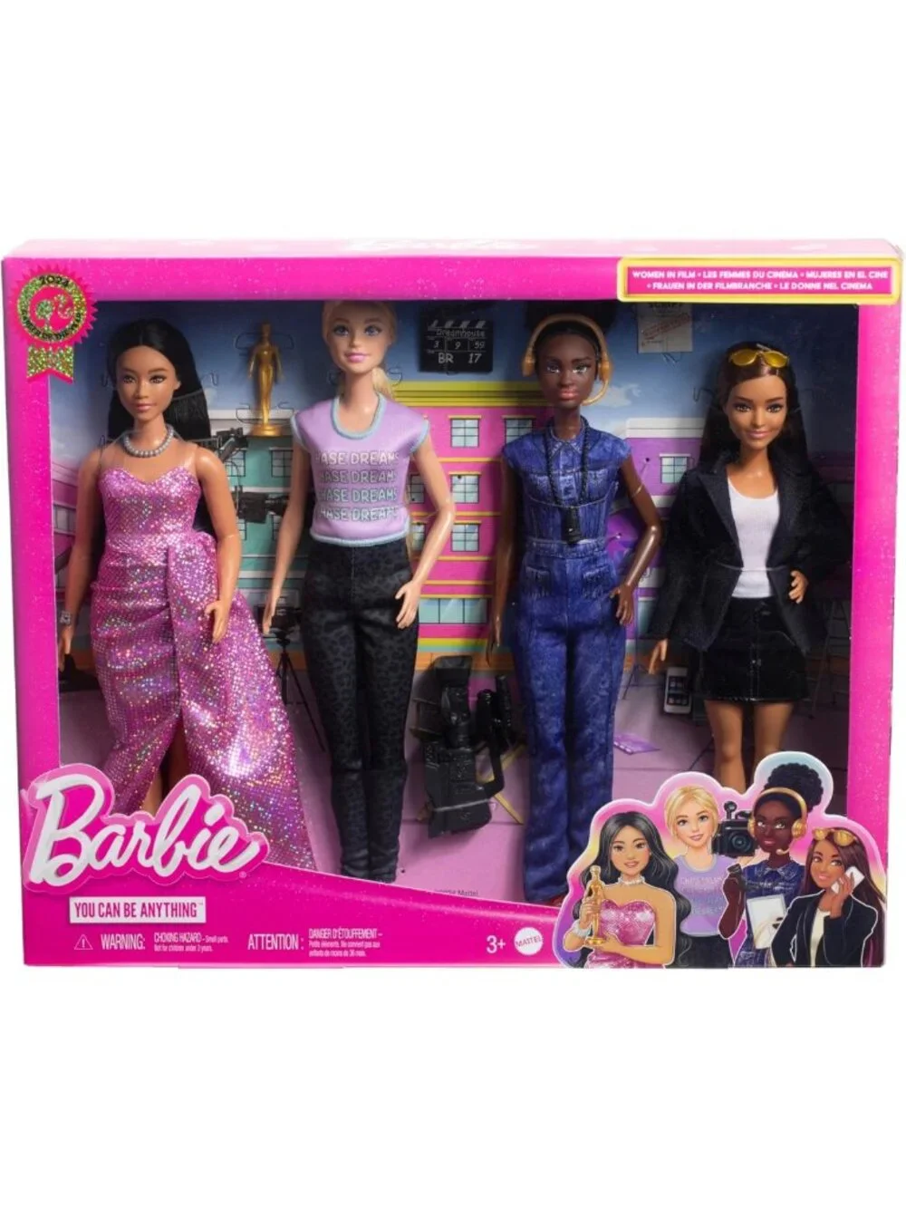 Set of 4 Career Dolls & Accessories - Women in Film: Executive, Director, Star
